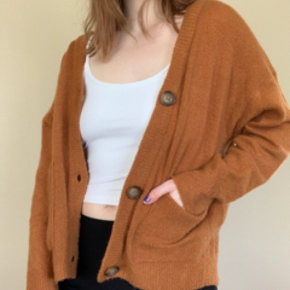 Rusty-Orange Cardigan - Picture 6 of 8